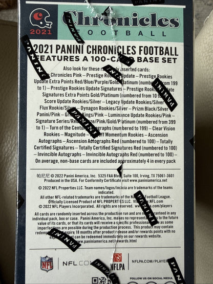 Panini 2021 Chronicles Football NFL Blaster Box 1 Box 42 Cards Base Set