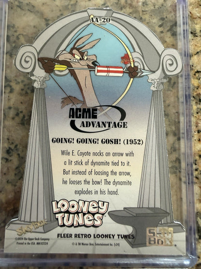 2024 Fleer Retro Looney Tunes Acme Advantage Die-Cut Wile E Coyote Bow And Arrow