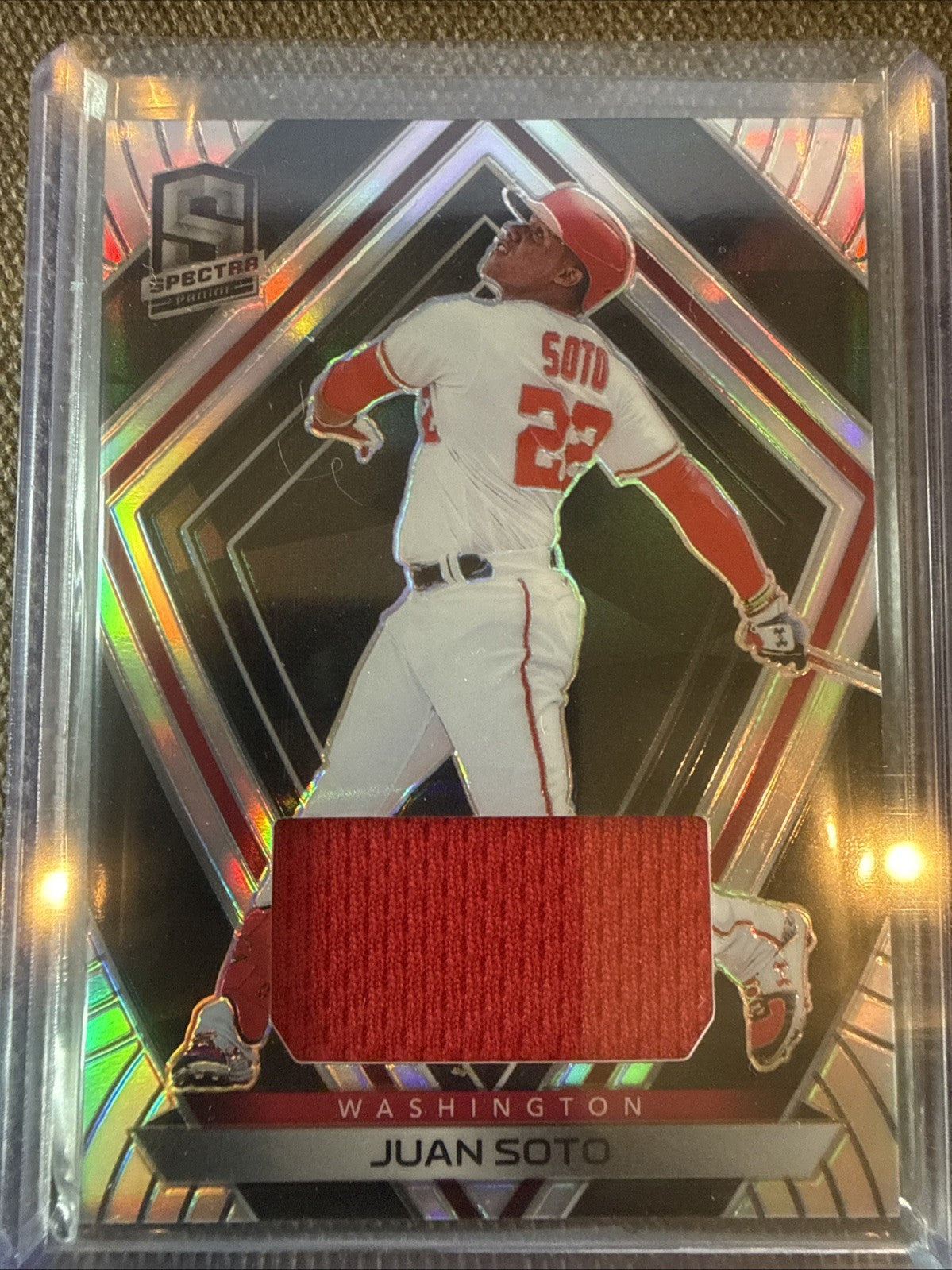 2020 Panini Chronicles - Spectra Juan Soto #52 Swatches (MEM)