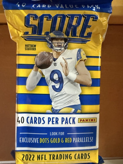 2022 PANINI  Score NFL Hanger Pack 40Cards  Factory Sealed