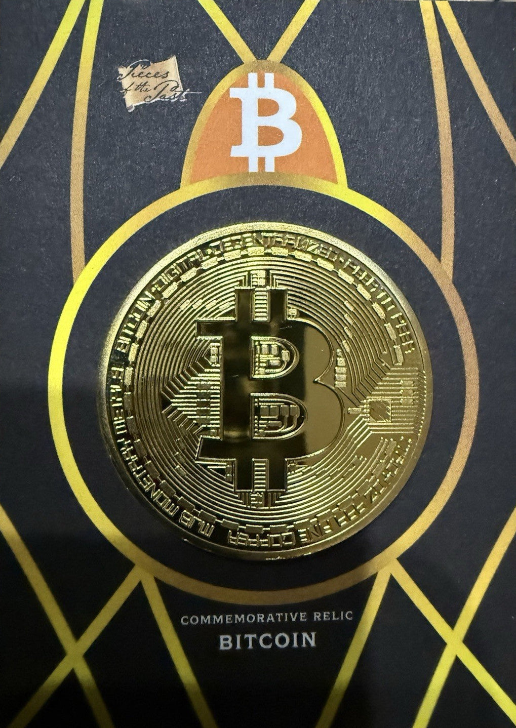 2025 The Bar Pieces Of The Past Bitcoin Authentic Jumbo Coin Relic Rare SSP Gold