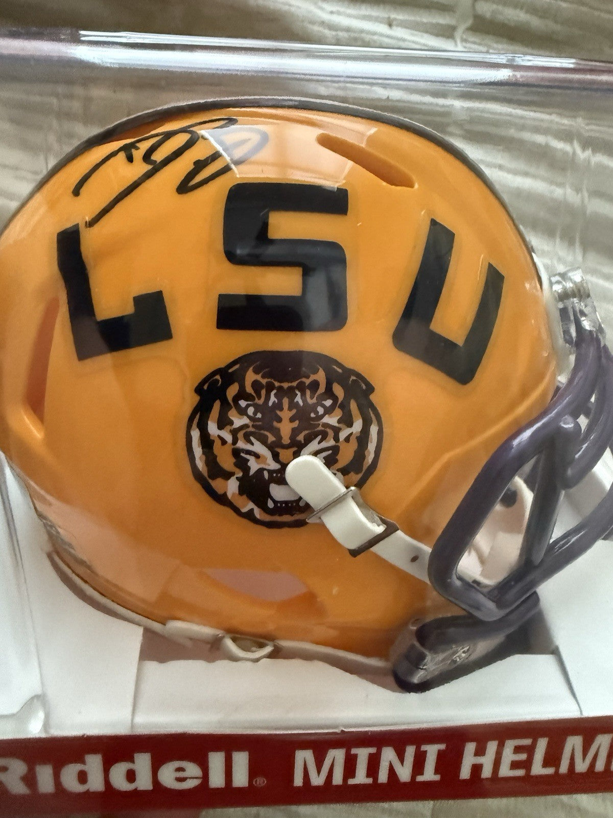 DWAYNE BOWE Auto Autographed LSU Speed Mini Helmet Beckett COA