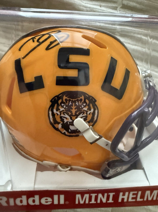 DWAYNE BOWE Auto Autographed LSU Speed Mini Helmet Beckett COA