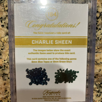 Charlie sheen gem patch card
