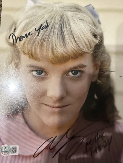 ALISON ARNGRIM NELLIE OLESON HAND SIGNED LITTLE HOUSE 8X10 PHOTO BECKETT BAS COA