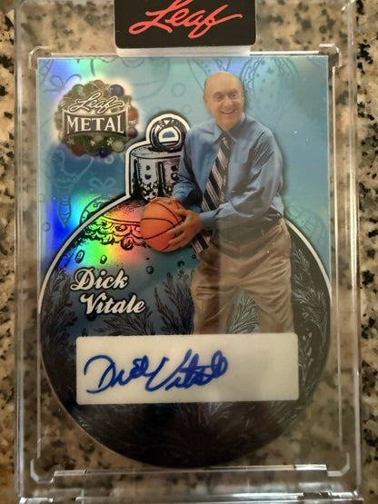 2025 Leaf Metal Happy Holidays Dick Vitale  /3 Auto Ornament