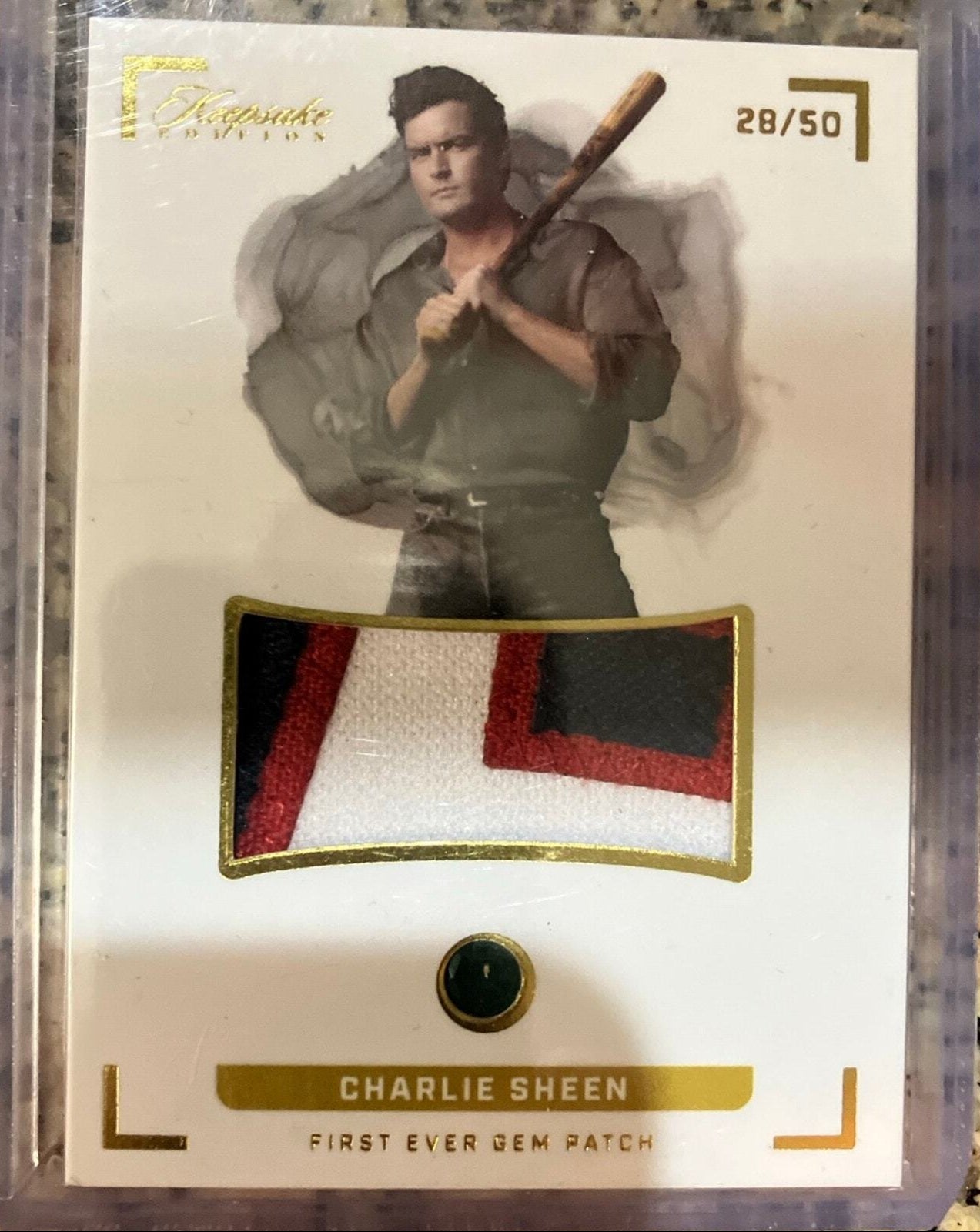 Charlie sheen gem patch card