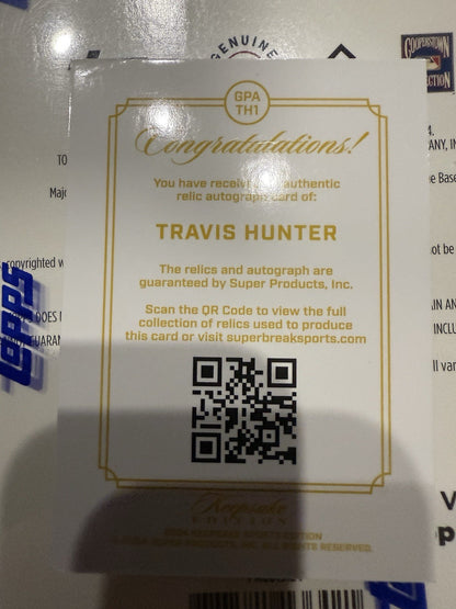 TRAVIS HUNTER AUTO 2024 KEEPSAKE EDITION /99 COLORADO 2ND OVERALL NFL DRAFT PICK