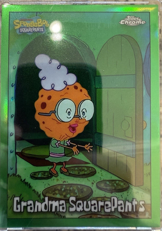 2025 Topps Chrome SpongeBob Anniversary #18 Grandma Squarepants Kelp Green