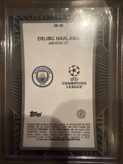 2024-25 Topps Chrome Uefa Club Competitions - Shadow Etch Erling Haaland #SE-10
