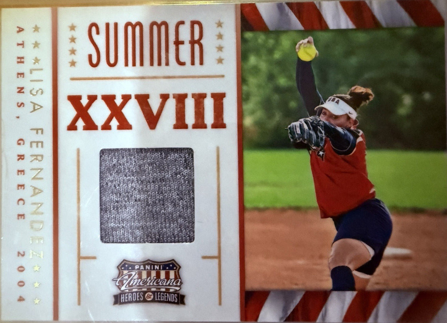 K127,127 - 2012 Americana Heroes and Legends Summer Relic #22 Lisa Fernandez/499