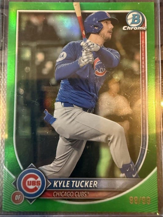 Kyle Tucker 2025 Bowman Chrome Green Refractor 99/99 Number Match!