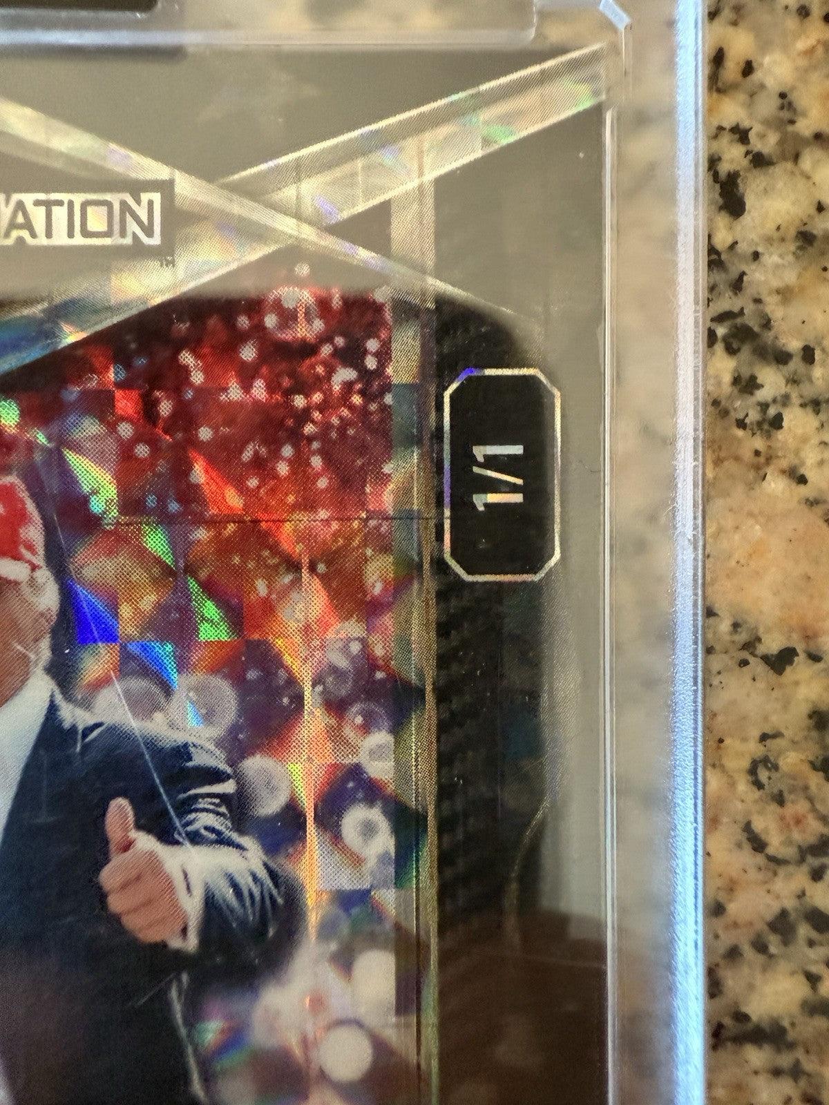 2025 Donald Trump # 1/1 MAGA Alumination Wild Card Thumbs Up 45th 47th 🇺🇸