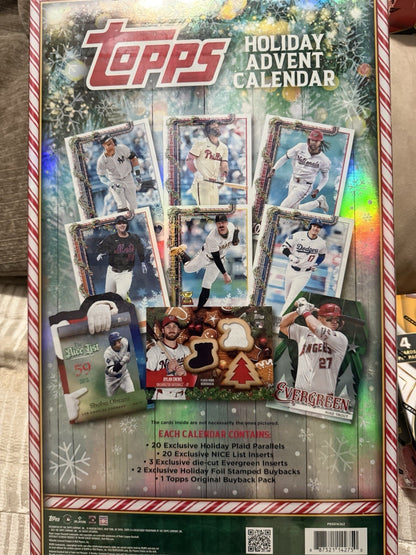 2025 Topps Holiday Baseball Mega Advent Calendar Box