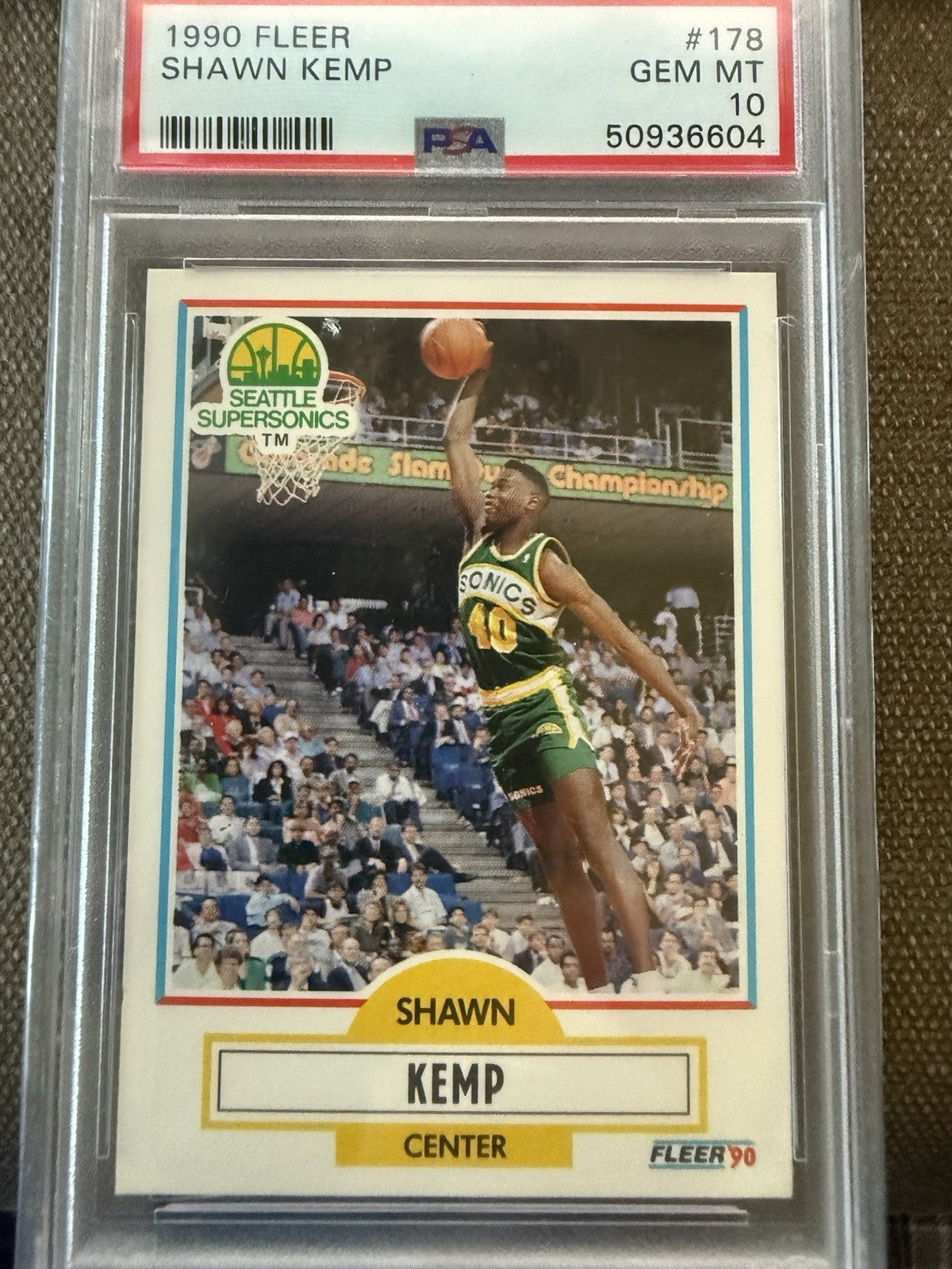 Shawn Kemp 1990 Fleer #178 PSA 10 Gem Mint