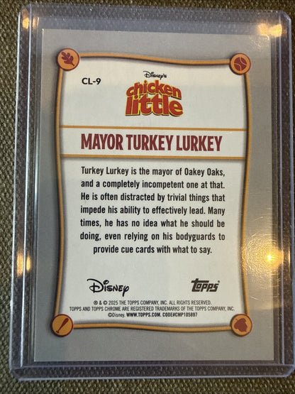 2025 Topps Chrome Disney Mayor Turkey Lurkey Red Refractor /25