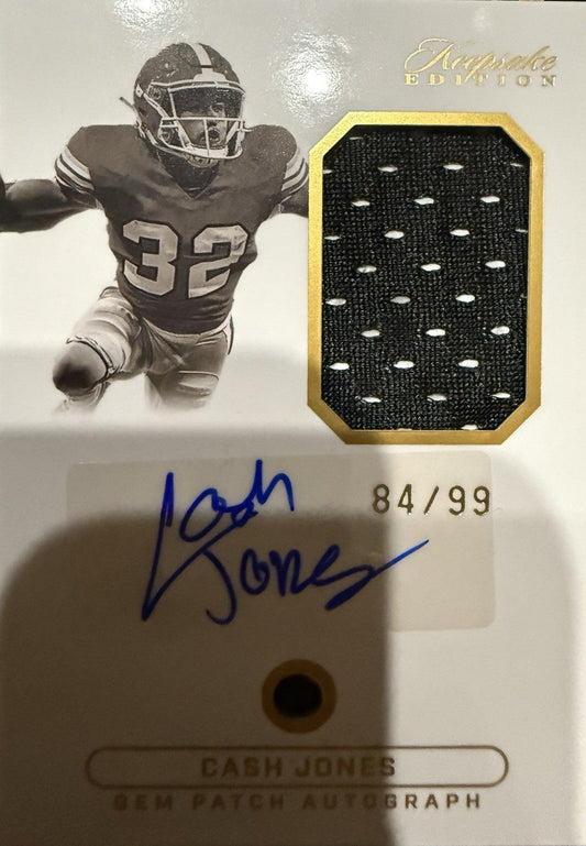 Cash Jones Gem Patch Auto . Georgia Bulldogs