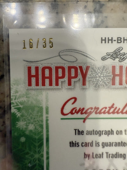 2020 Leaf Happy Holidays Cracked Ice Bobby Hull Autograph Auto /35