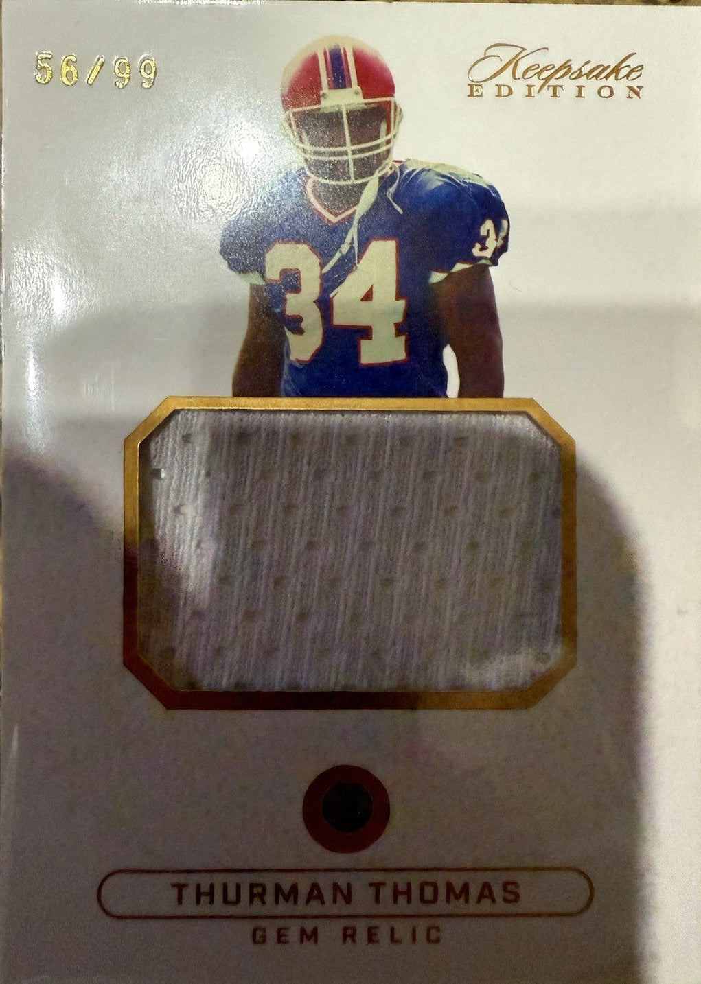 Thurman Thomas Keepsake Gem Relic