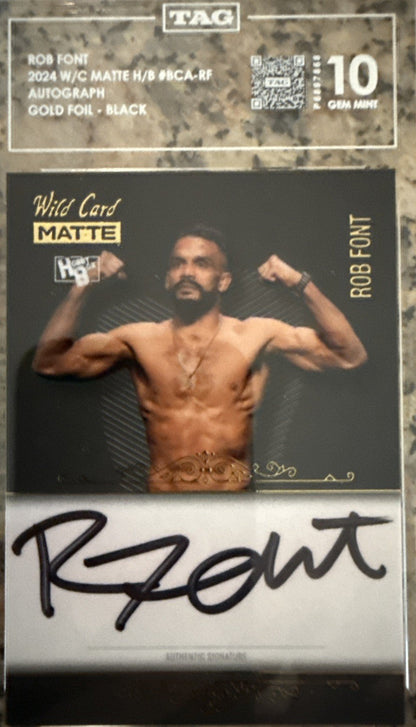 2024 Wild Card Matte Hobby Box Exclusive Auto Gold Foil Black Rob Font TAG 10