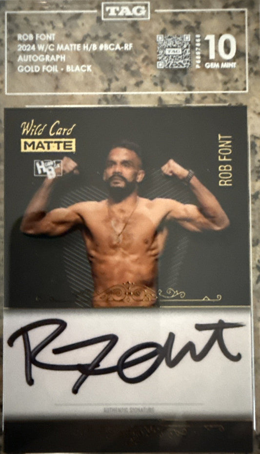 2024 Wild Card Matte Hobby Box Exclusive Auto Gold Foil Black Rob Font TAG 10