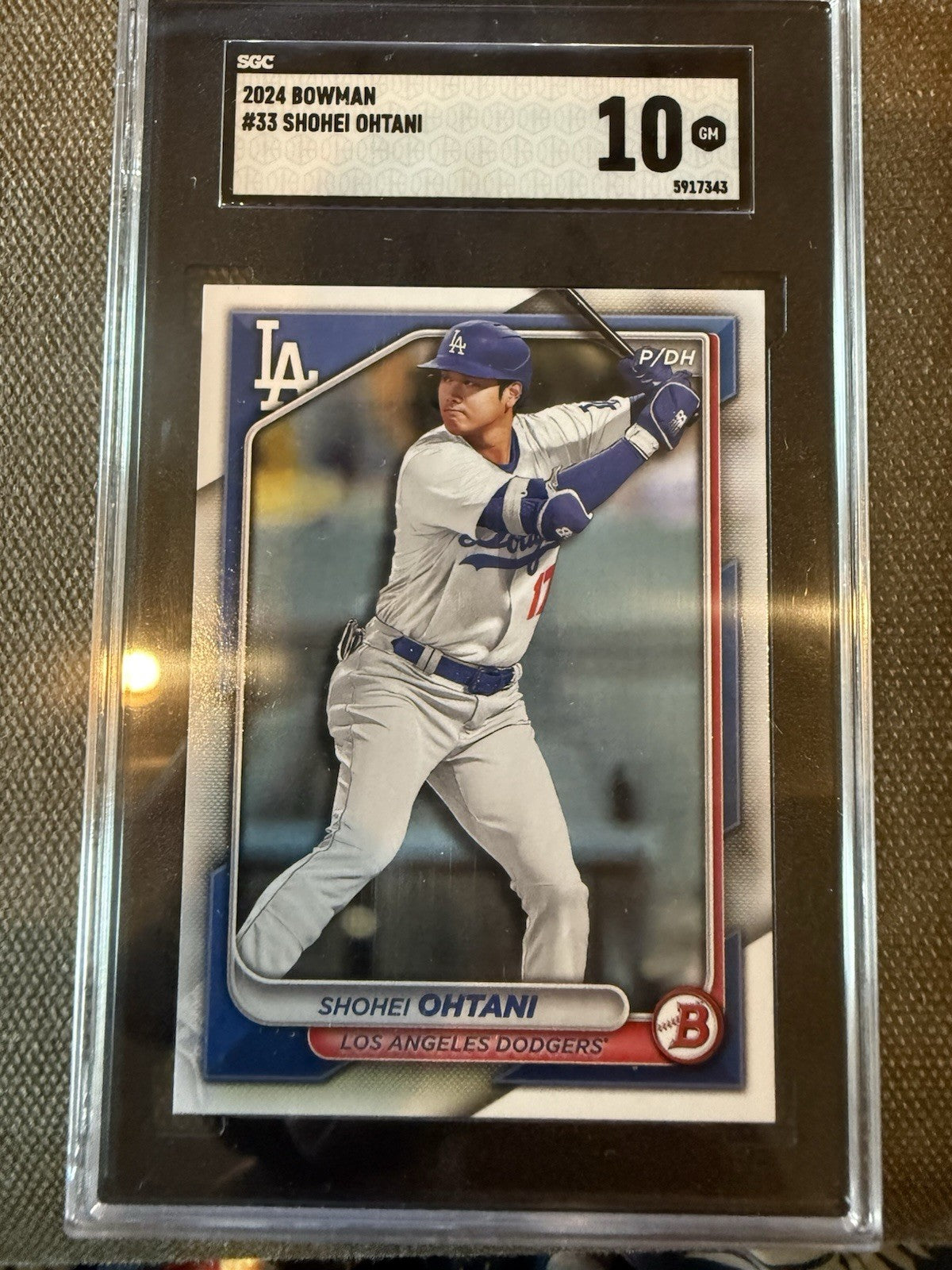 2024 Bowman Shohei Ohtani SGC 10 Gem Mint Los Angeles Dodgers #33 MVP MLB Japan
