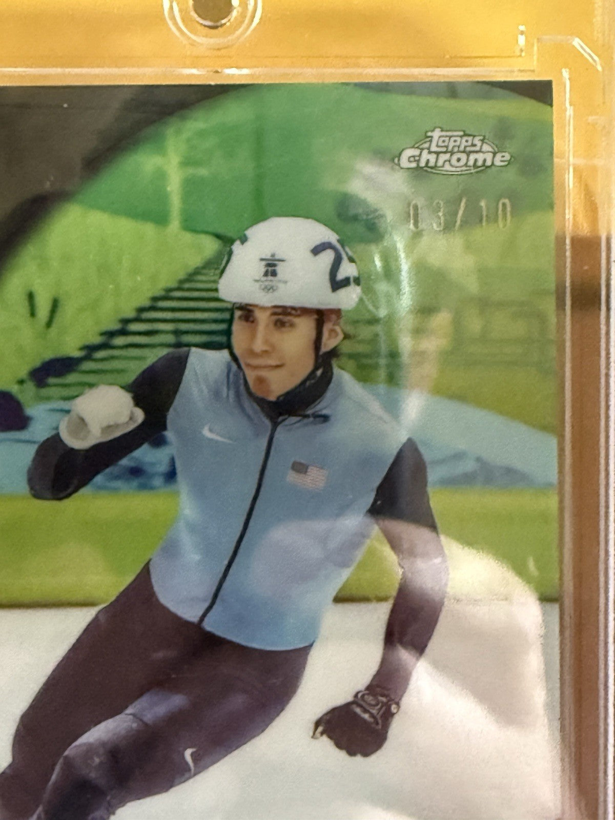 2026 Topps Chrome Winter Olympics Apolo Ohno Black Refractor /10 #86
