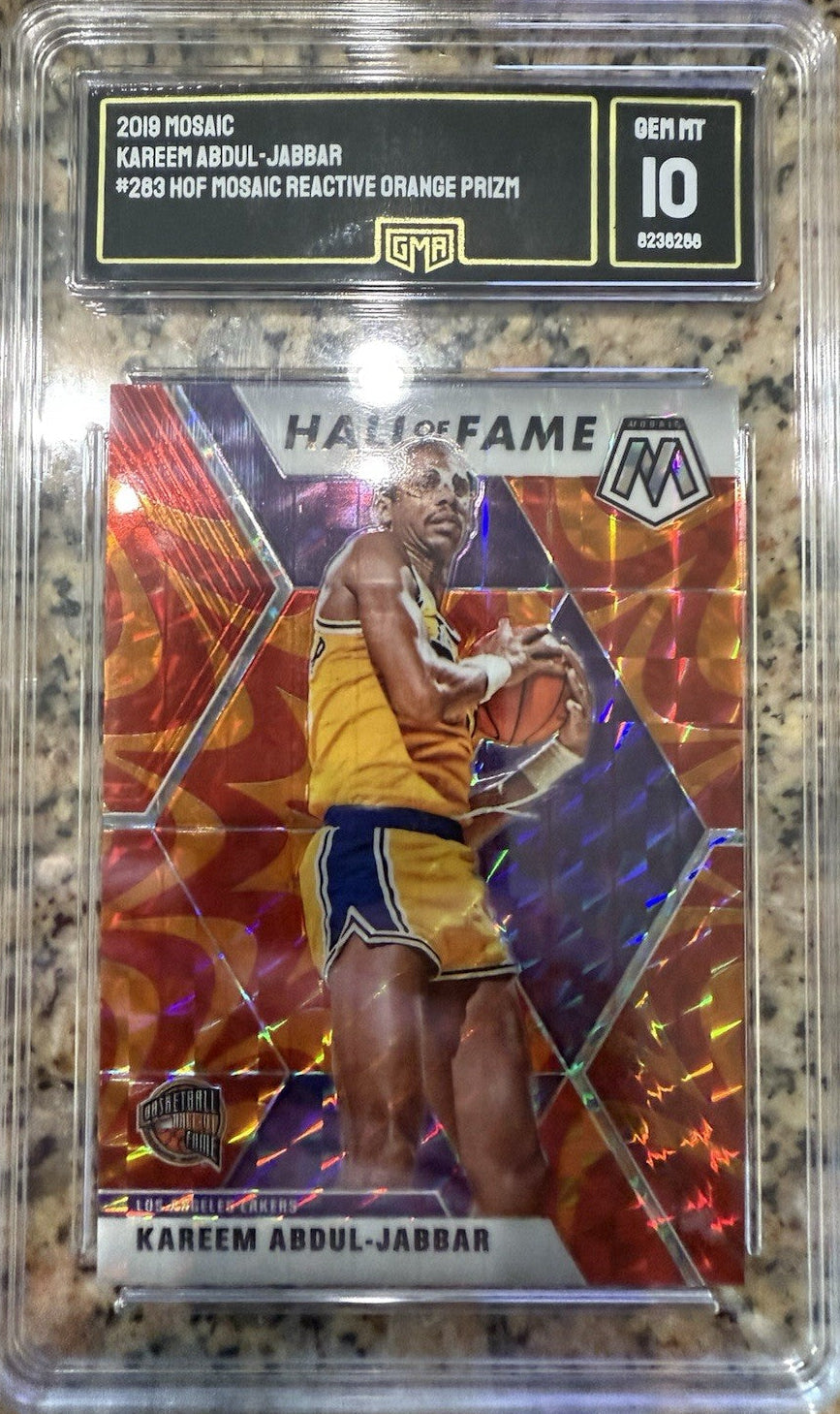 2019-20 Panini Mosaic - Hall of Fame Kareem Abdul-Jabbar #283 Reactive Orange...