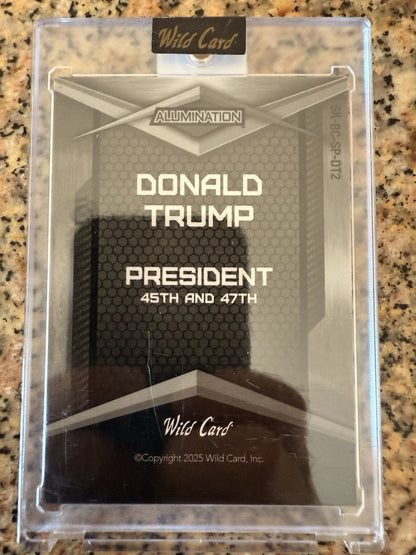 2025 Donald Trump # 1/1 MAGA Alumination Wild Card Thumbs Up 45th 47th 🇺🇸