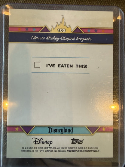 Disneyland 70th Anniversary Snack Time Mickey Beignet Gold Refractor /50