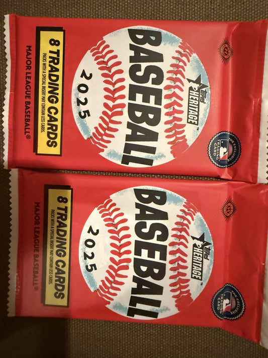 2025 Topps Heritage Major League Baseball 2 Hobby Packs (New, Factory Sealed)