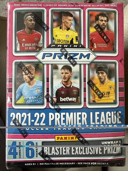 2021-22 Panini Prizm Premier League EPL Soccer 6-Pack Blaster Box