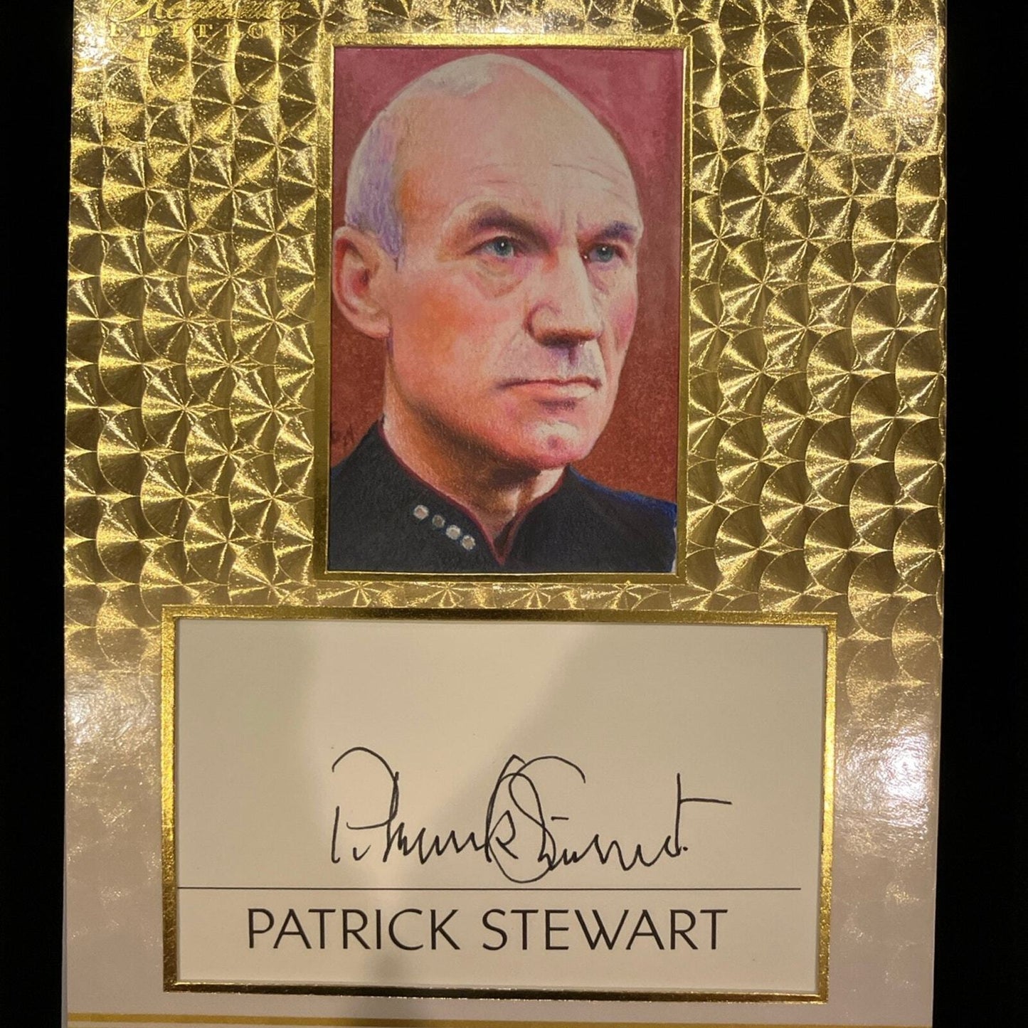 Patrick Stewart jumbo auto card