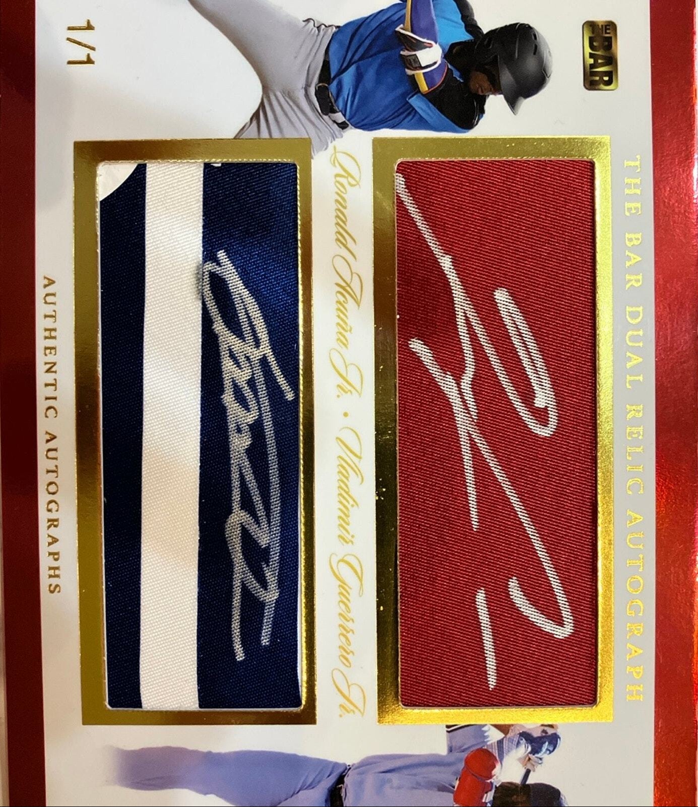 Acuna/guerrero dual jersey auto
