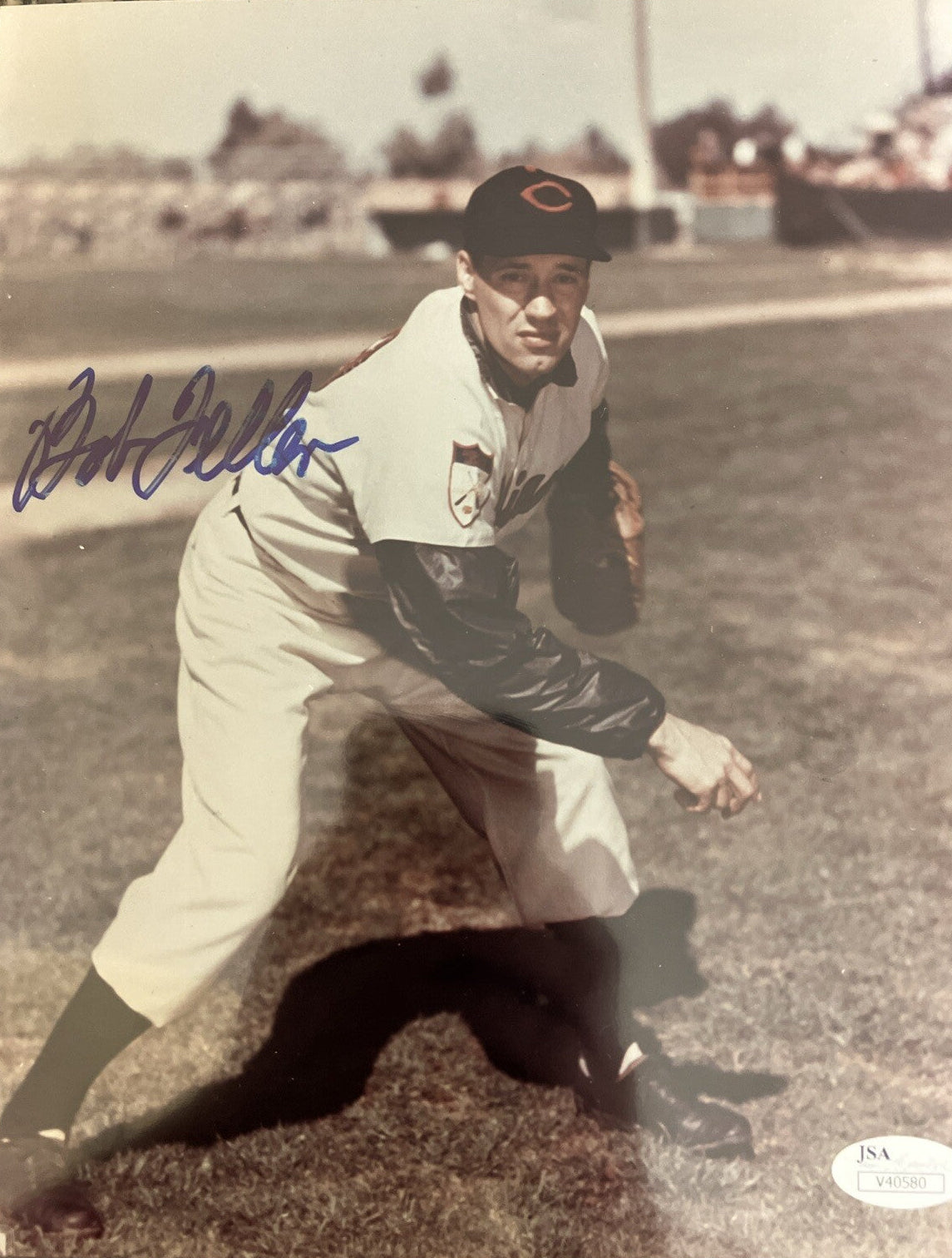 Bob Feller 8x10 Auto Jsa Authenticated