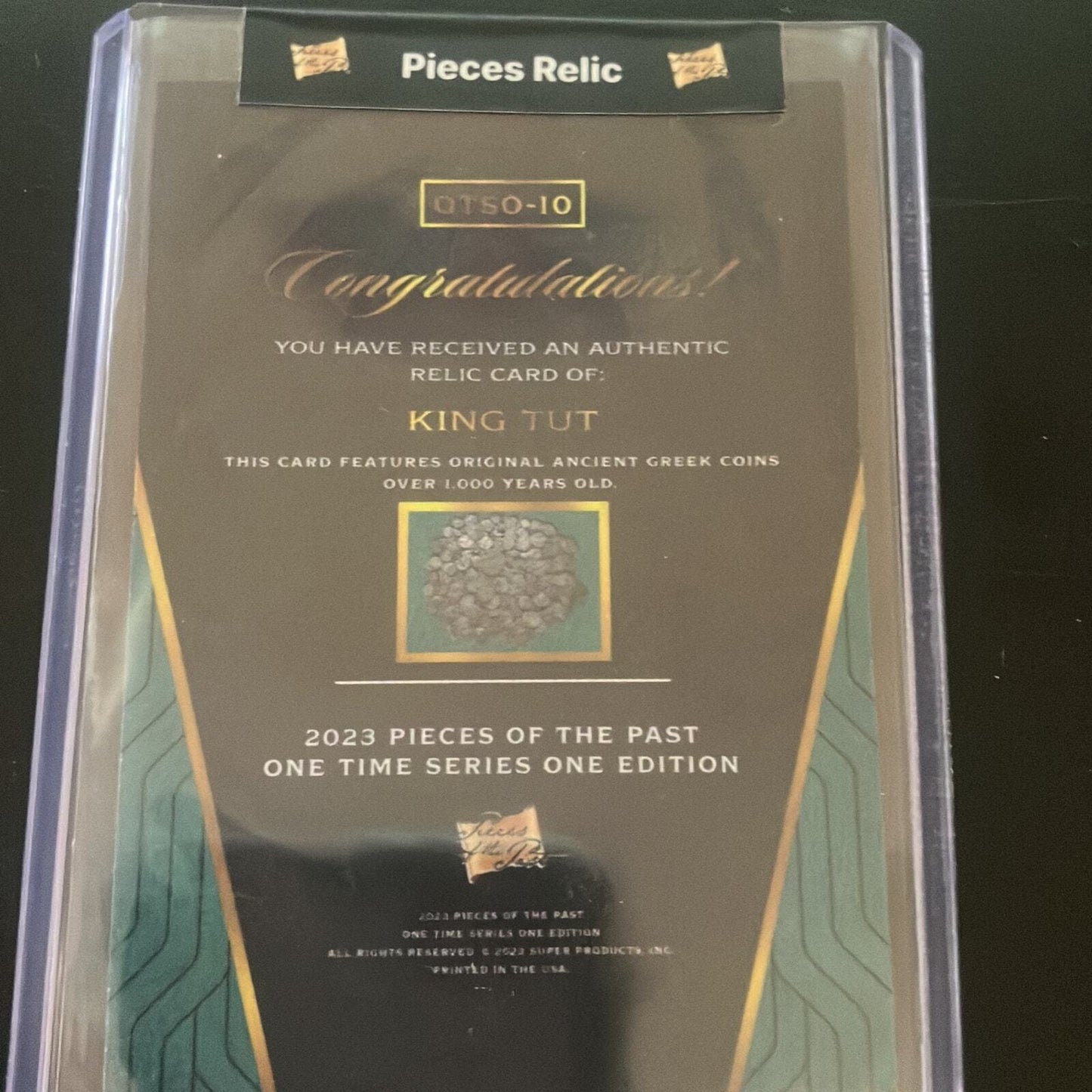 King tut relic coin card!