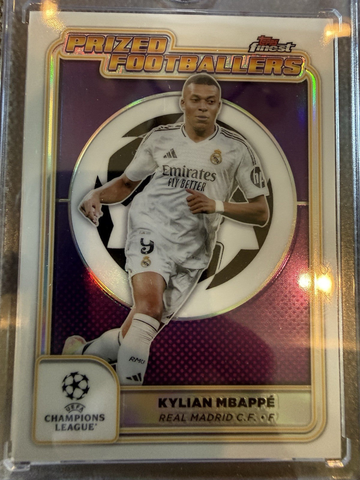 2024-25 Topps Finest Kylian Mbappe #PF-13 Prized Footballers Refractor