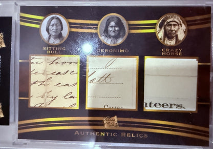 Sitting Bull Geronimo Crazy Horse Relic 2022 Super Pieces Of The Past #TR-1
