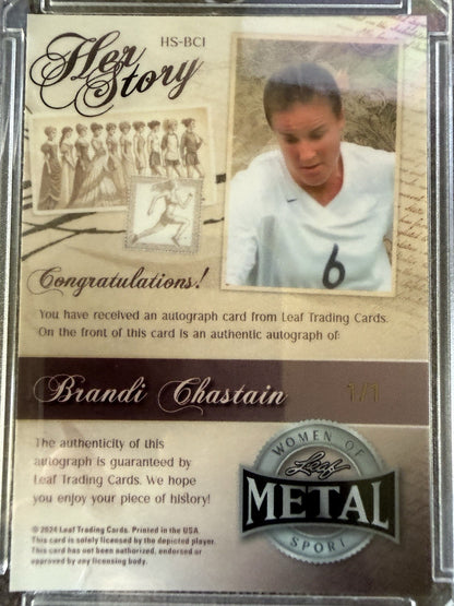 2024 Leaf Metal Women of Sport 1/1 Brandi Chastain Auto