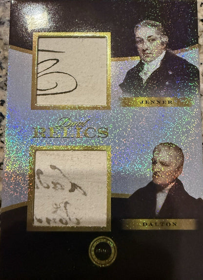 2024 Pieces of the Past 1700's Handwriting Relic Edward Jenner John Dalton 1/1!!