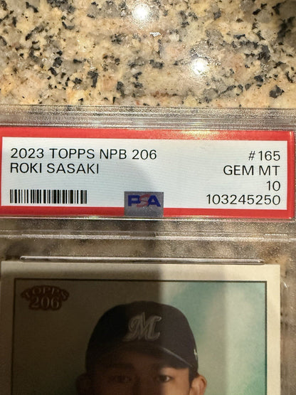 2023 Topps 206 NPB Nippon Professional Baseball - Roki Sasaki #165 (RC) PSA 10