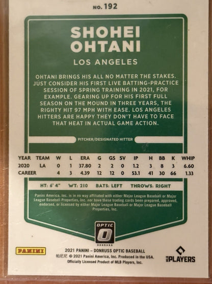 2021 Donruss Optic Shohei Ohtani Base Angels