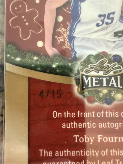 2025 Leaf Happy Holidays Toby Fournier Auto Autograph #d /15