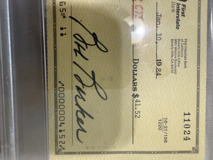 Bob Barker Signed Autograph Check Host Price is Right PSA/DNA Authentic Slabbed
