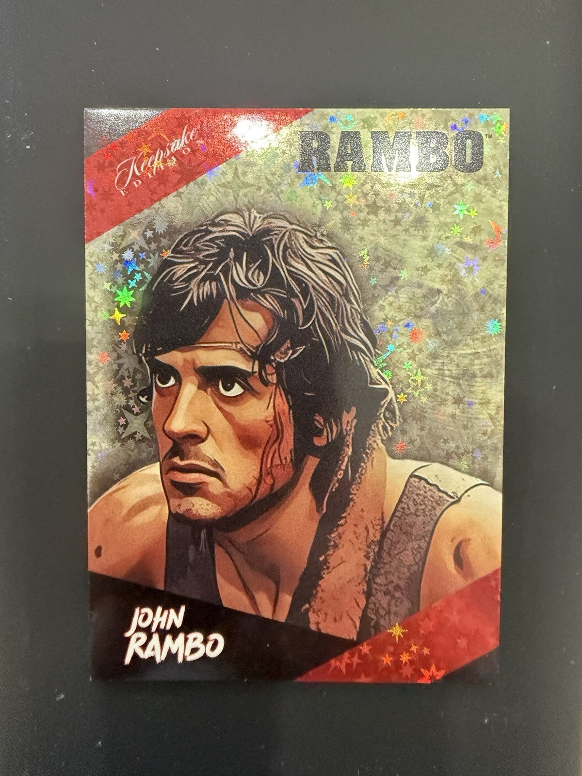 JOHN RAMBO #247 Holo Parallel 2024 Keepsake Rambo. Number Match 100/100