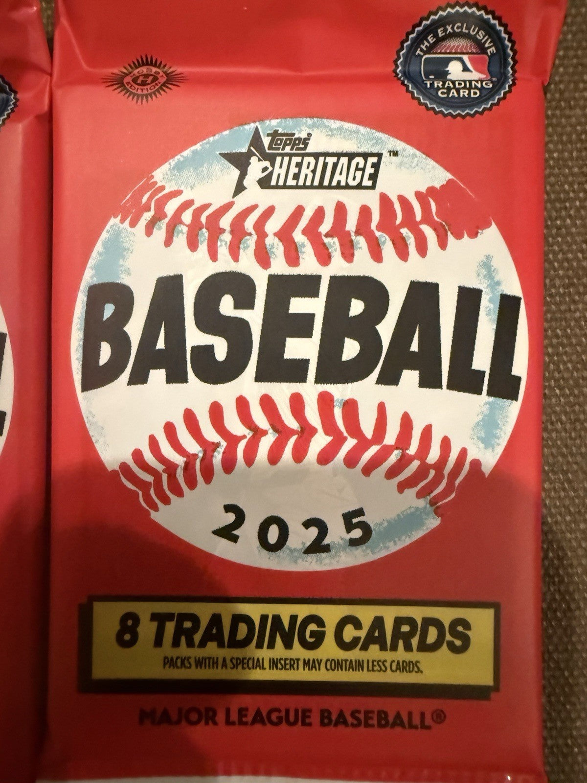 2025 Topps Heritage Major League Baseball 2 Hobby Packs (New, Factory Sealed)