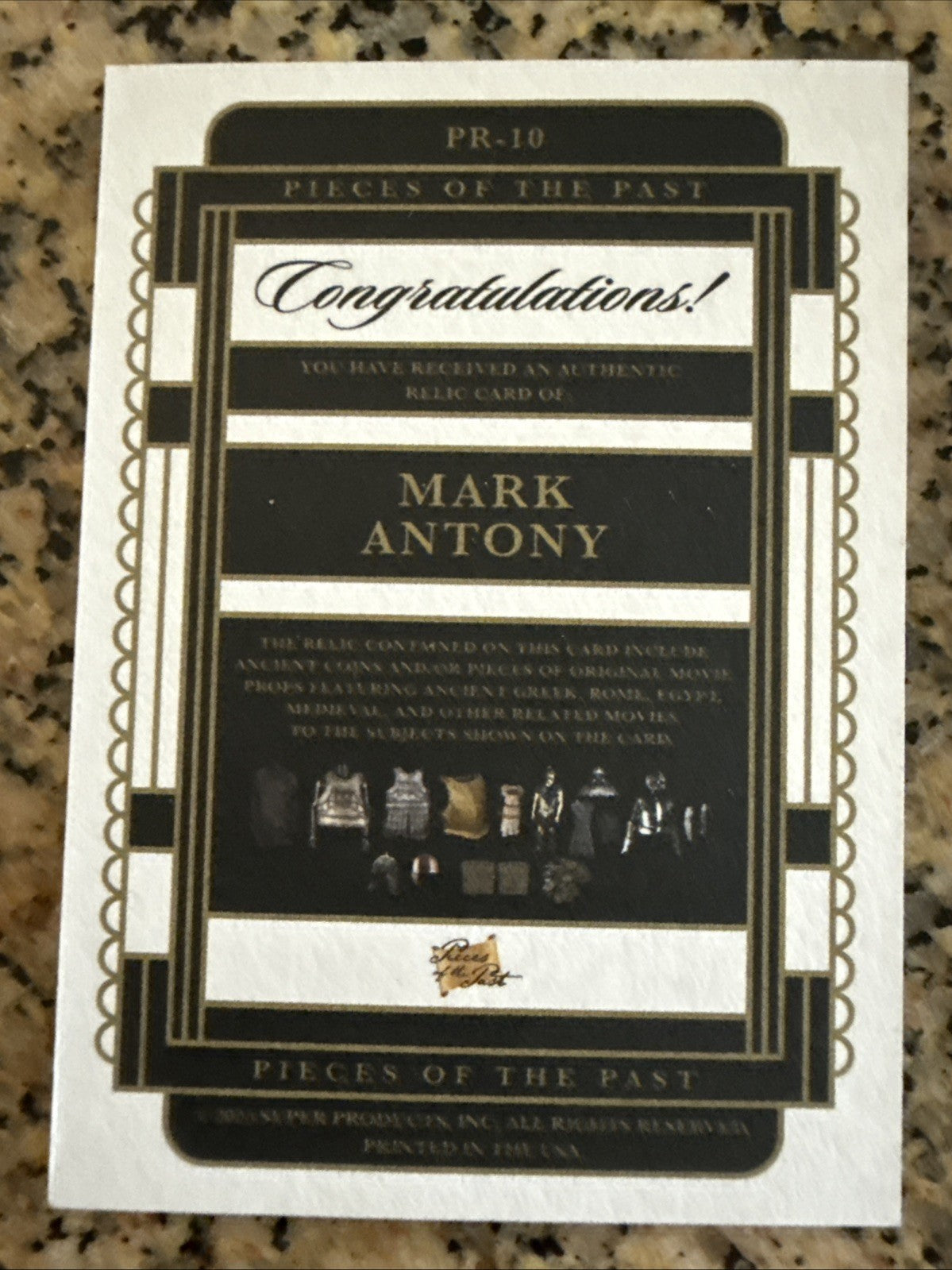 2025 Pieces of the Past Authentic * MARK ANTONY * Movie Prop Relic  CARD PR-10