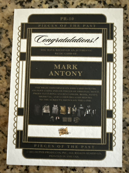 2025 Pieces of the Past Authentic * MARK ANTONY * Movie Prop Relic  CARD PR-10