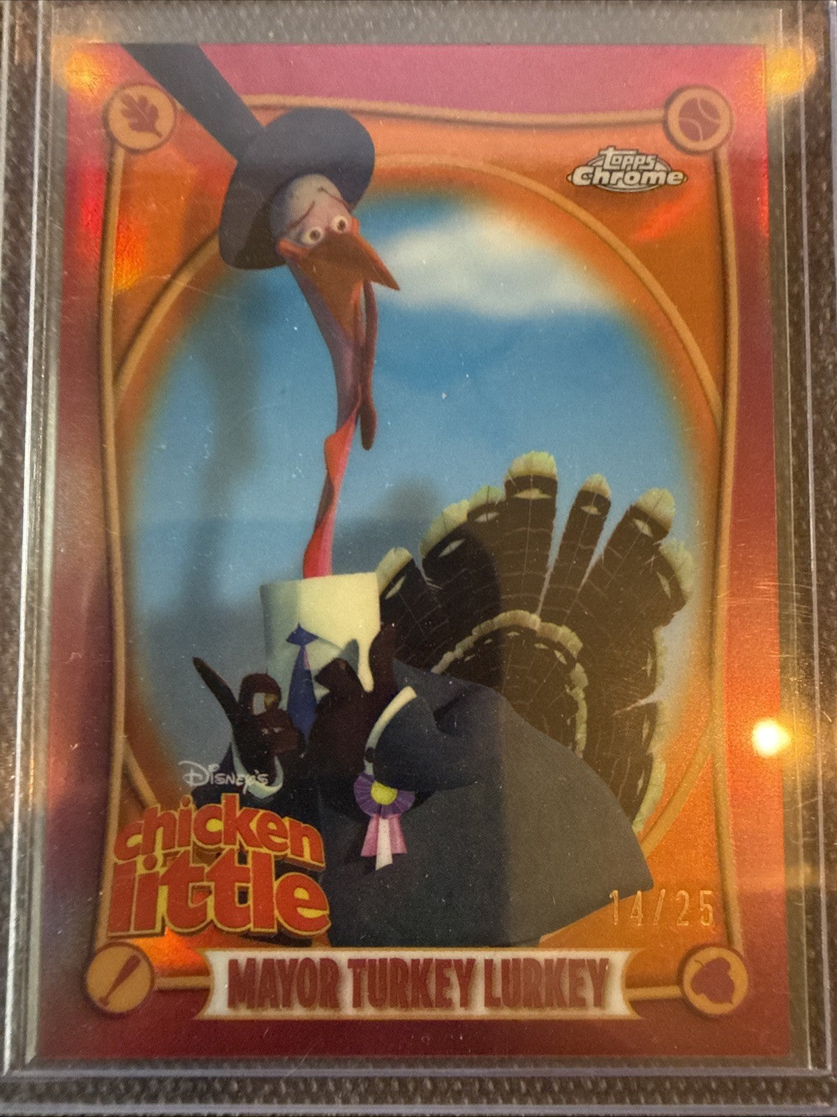 2025 Topps Chrome Disney Mayor Turkey Lurkey Red Refractor /25
