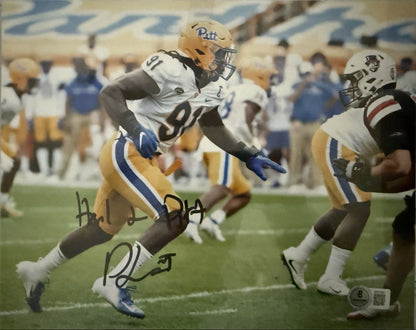 Patrick Jones Pitt Panthers Auto Beckett Authentic. Inscribed Hail Pitt